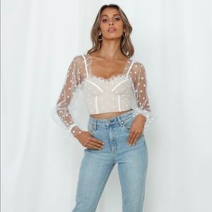 Hello Molly White Malibu Sunset Top